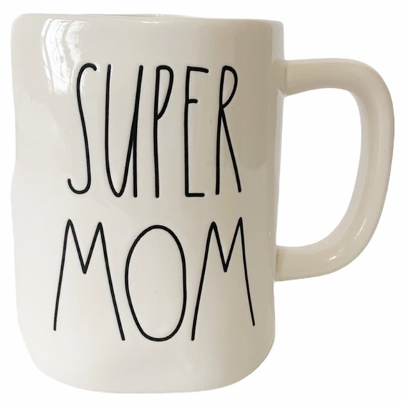 RAE DUNN Mug Super Mom Pink Center Coffee Tea Cup - Picture 5 of 6